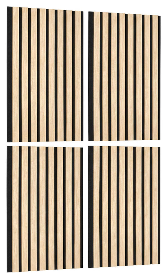 Akustický panel, dub bianco, 4 ks/sada - dub bianco, Modern, drevo/kompozitné drevo (60,5/28/1,2cm) - Mömax