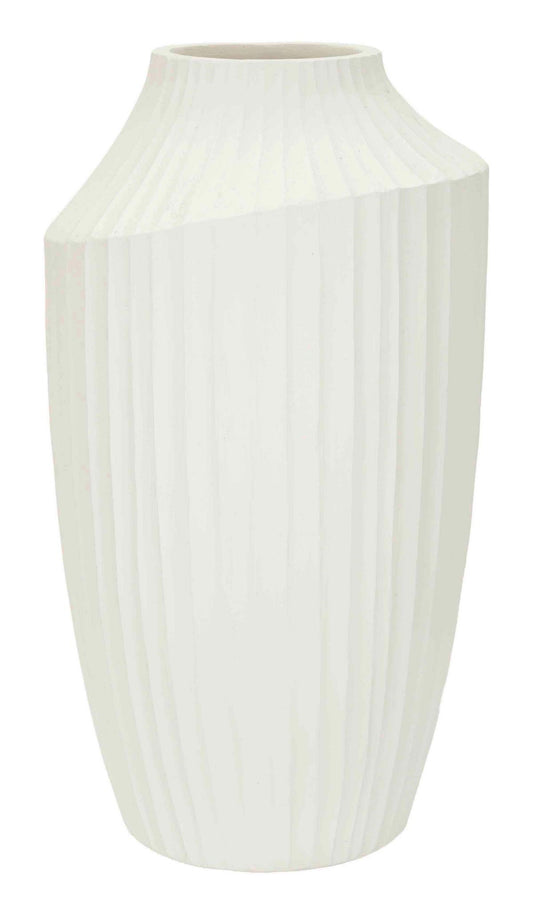 VÁZA ICE POT - biela, Basics, kov (28,5/50,5/28,5cm)